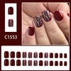 12 Sizes-24 Pcs Press On Nails C1553