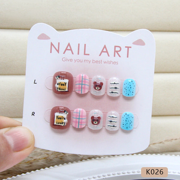 12 Sizes-24 Pcs Press On Nails K026