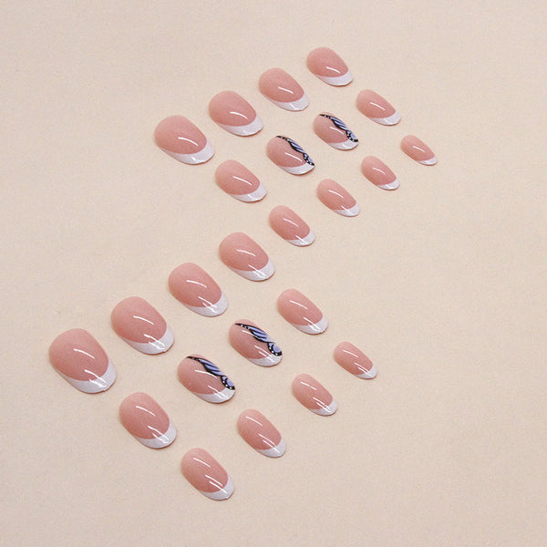 12 Sizes-24 Pcs Press On Nails W1070
