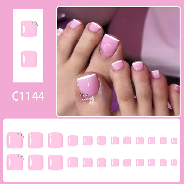 12 Sizes-24 Pcs Press On Nails C1144