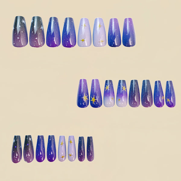 12 Sizes-24 PcsPress On Nails Y484