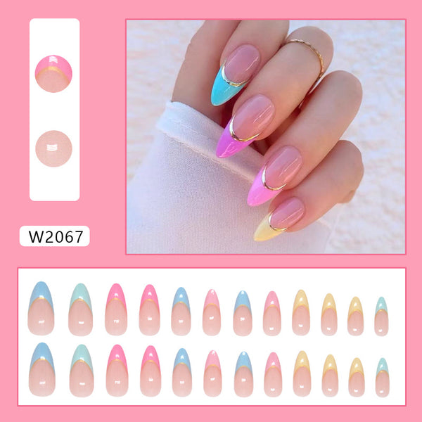 12 Sizes-24 PcsPress On Nails W2067