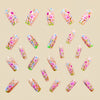 12 Sizes-24 Pcs Press On Nails Y615
