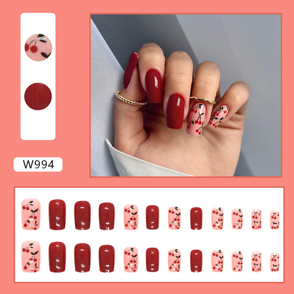 12 Sizes-24 Pcs Press On Nails W994