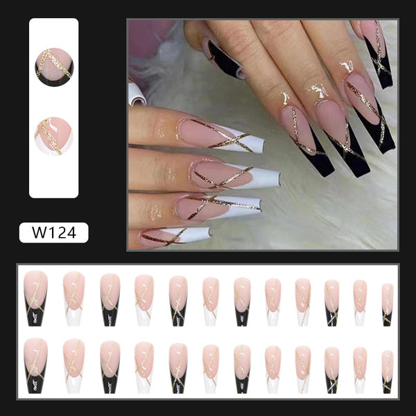 12 Sizes-24 Pcs Press On Nails W124
