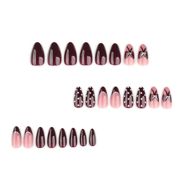 12 Sizes-24 Pcs Press On Nails JP4161