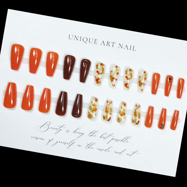 12 Sizes-24 Pcs Press On Nails FT-061