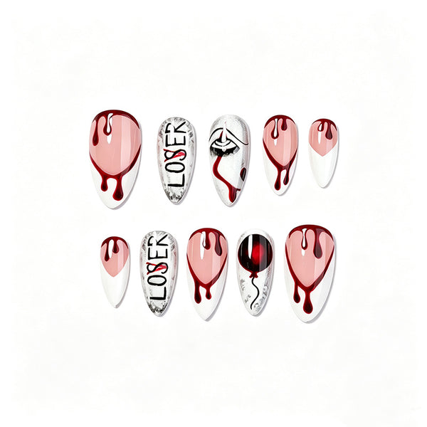 12 Sizes-24 Pcs Press On Nails 1XB1-15159