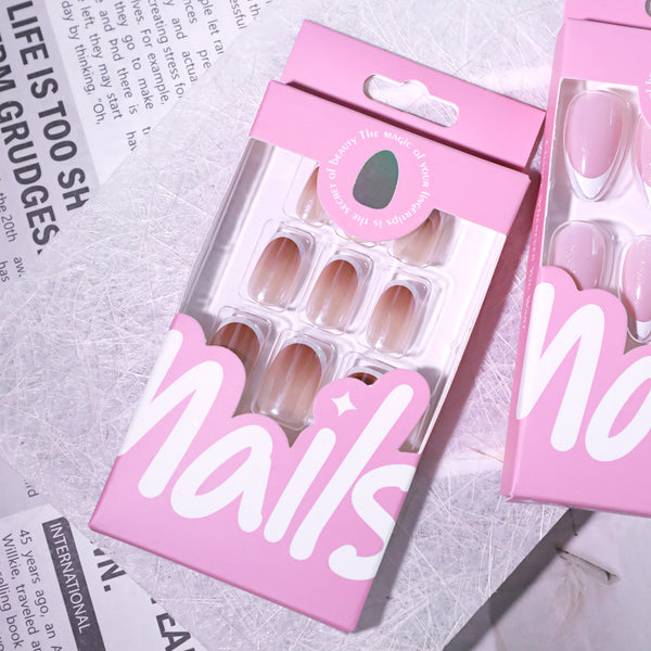 12 Sizes-24 Pcs Press On Nails JL0697