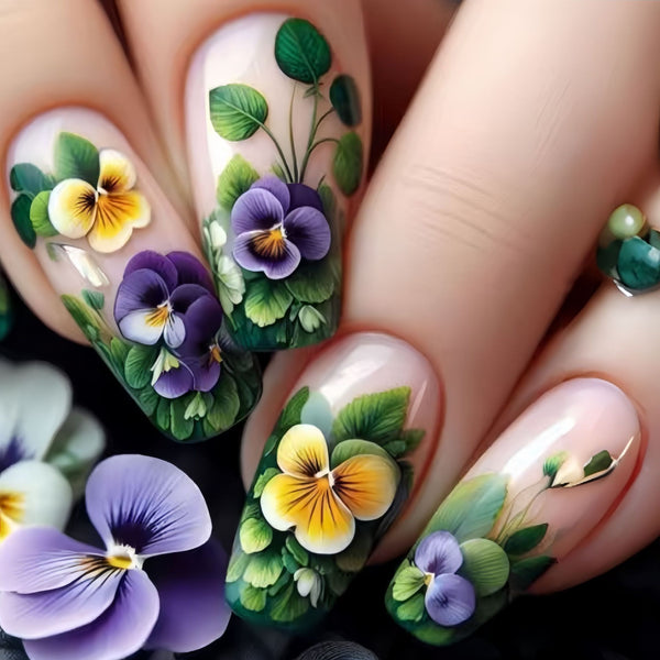 12 Sizes-24 Pcs Press On Nails Y1907