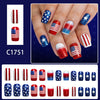 12 Sizes-24 Pcs Press On Nails C1751