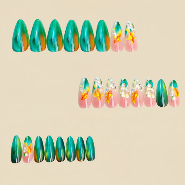 12 Sizes-24 Pcs Press On Nails Y1978