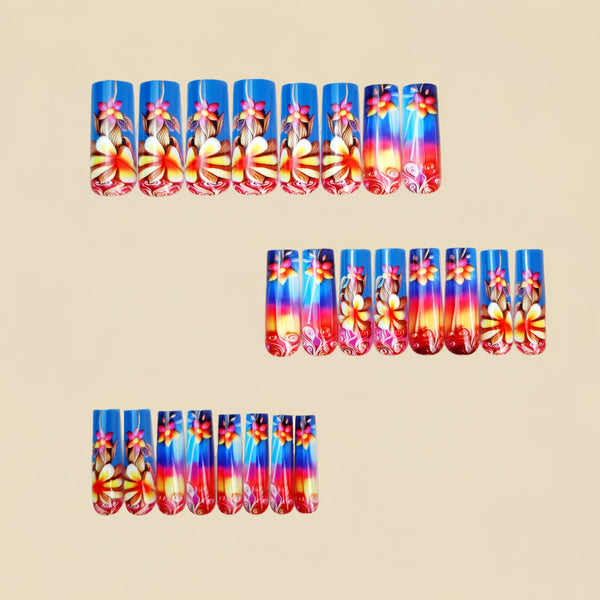 12 Sizes-24 Pcs Press On Nails Y1410