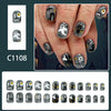 12 Sizes-24 Pcs Press On Nails C1108
