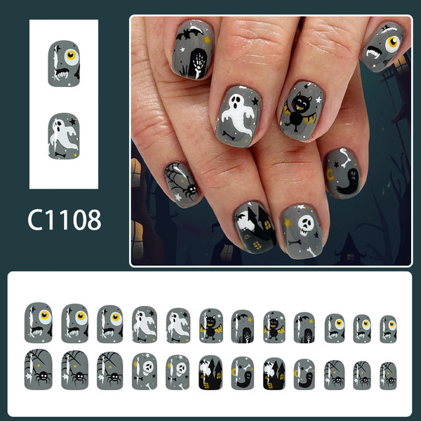 12 Sizes-24 Pcs Press On Nails C1108