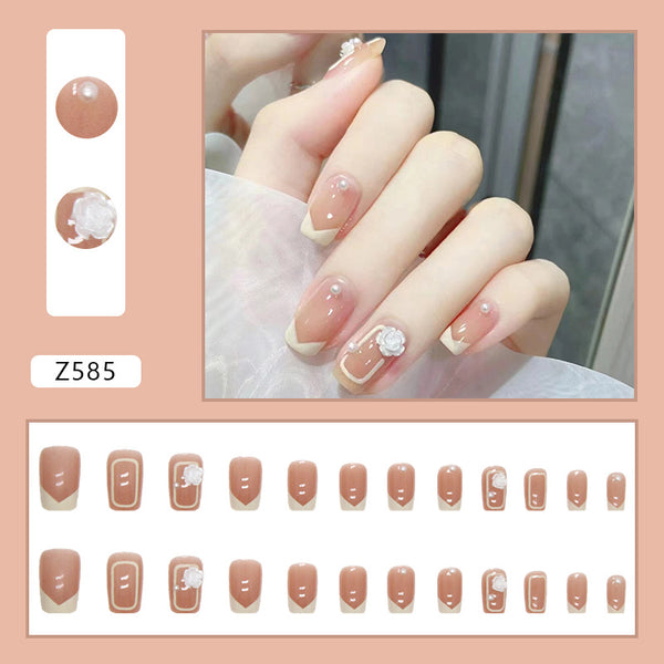 12 Sizes-24 Pcs Press On Nails Z585