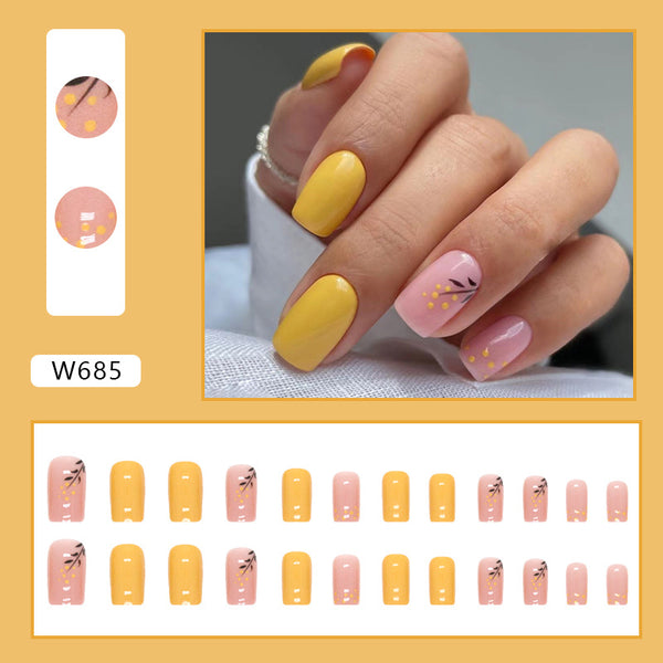 12 Sizes-24 Pcs Press On Nails W685
