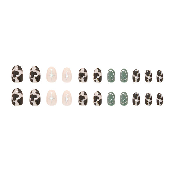 12 Sizes-24 Pcs Press On Nails W2017