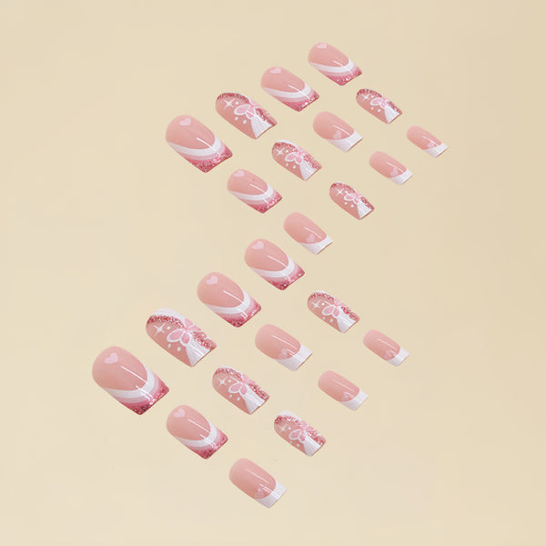 12 Sizes-24 Pcs Press On Nails Y020