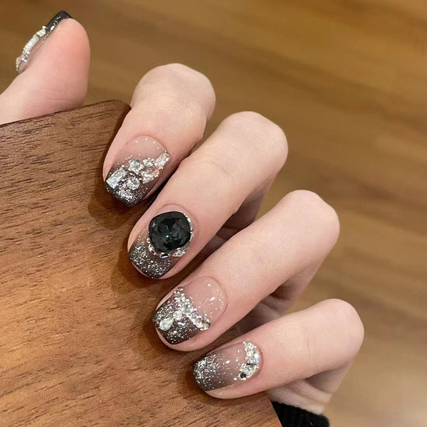 12 Sizes-24 Pcs Press On Nails Z1008
