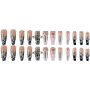 12 Sizes-24 Pcs Press On Nails D007