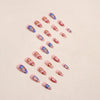 12 Sizes-24 Pcs Press On Nails W814