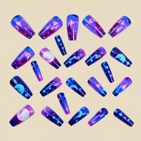 12 Sizes-24 Pcs Press On Nails Y1842