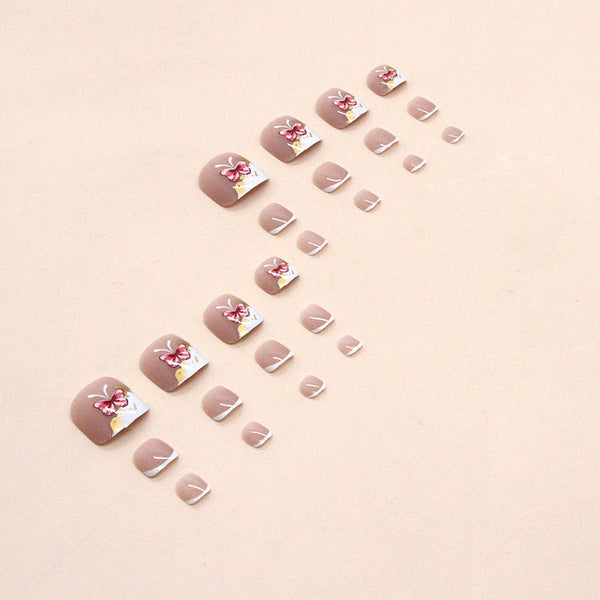 12 Sizes-24 Pcs Press On Nails F097