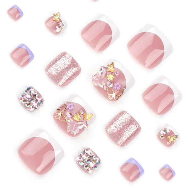 12 Sizes-24 Pcs Press On Nails JP3345