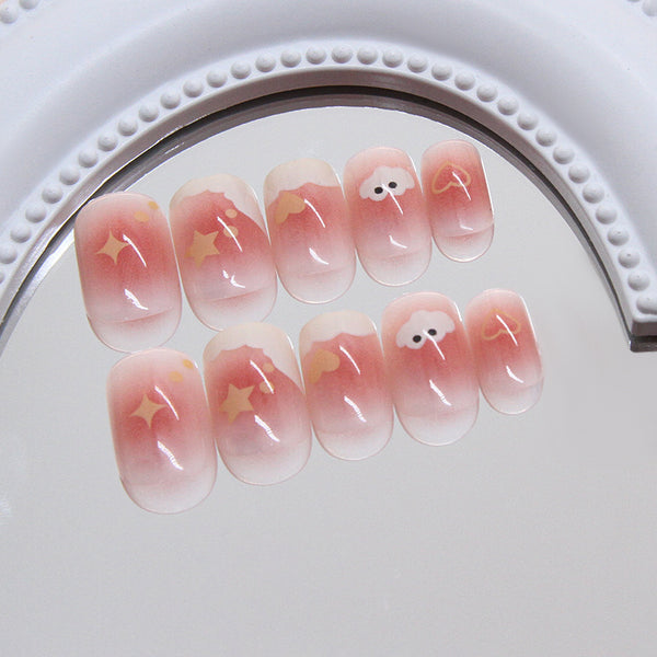 12 Sizes-24 Pcs Press On Nails R917