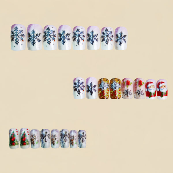 12 Sizes-24 Pcs Press On Nails Y1407