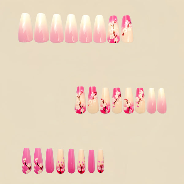 12 Sizes-24 PcsPress On Nails Y506