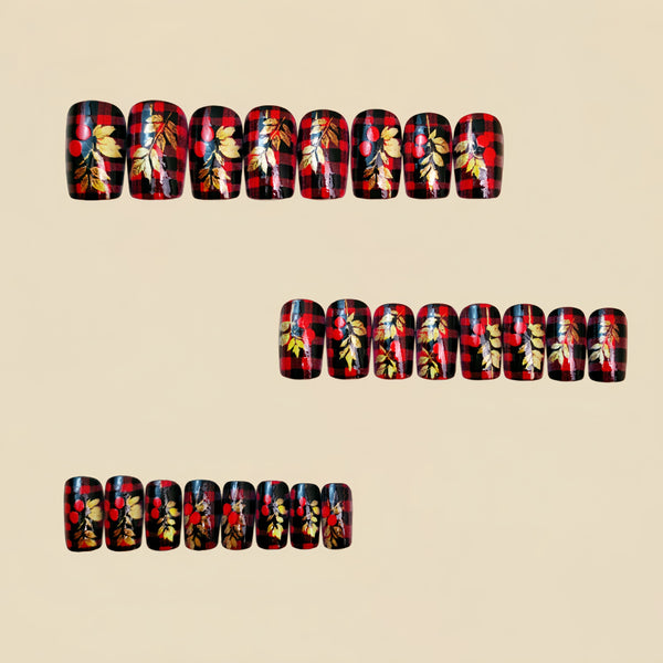 12 Sizes-24 Pcs Press On Nails Y1503
