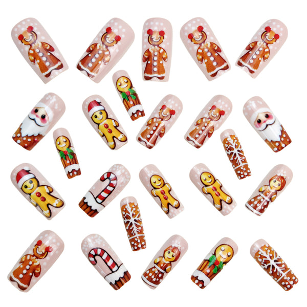 12 Sizes-24 Pcs Press On Nails Y1201