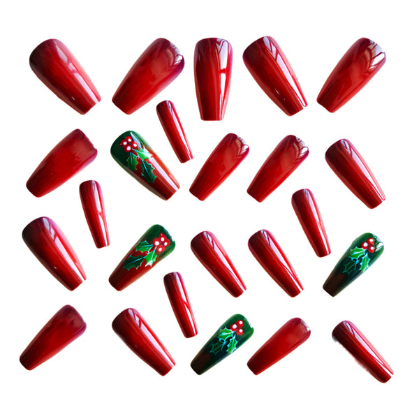 12 Sizes-24 Pcs Press On Nails Y1221