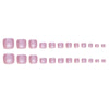 12 Sizes-24 Pcs Press On Nails F153