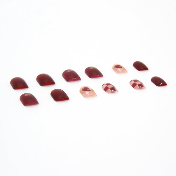 12 Sizes-24 Pcs Press On Nails R349