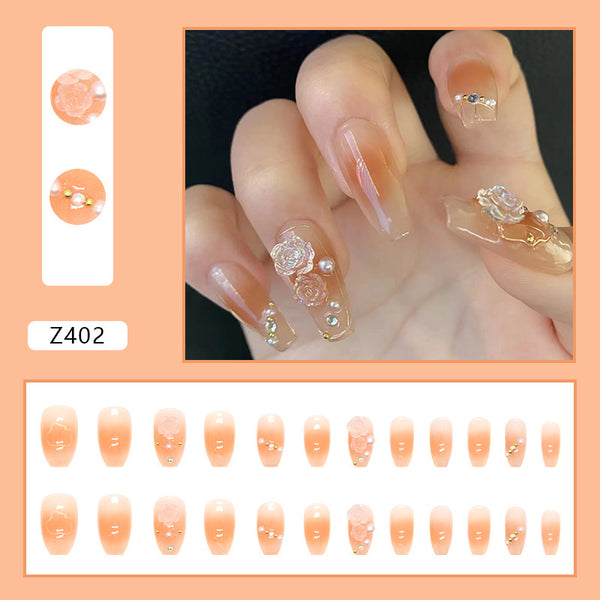 12 Sizes-24 Pcs Press On Nails Z402