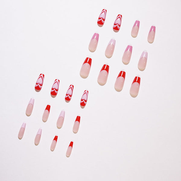 12 Sizes-24 Pcs Press On Nails JP1342