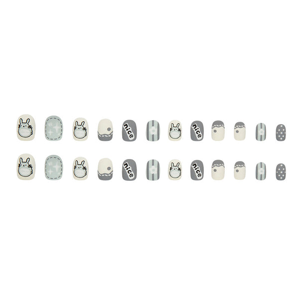 12 Sizes-24 Pcs Press On Nails K004