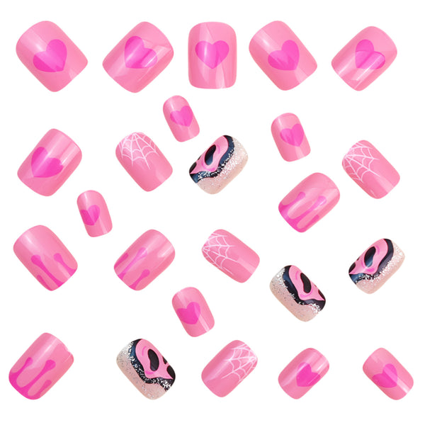 12 Sizes-24 Pcs Press On Nails Y126