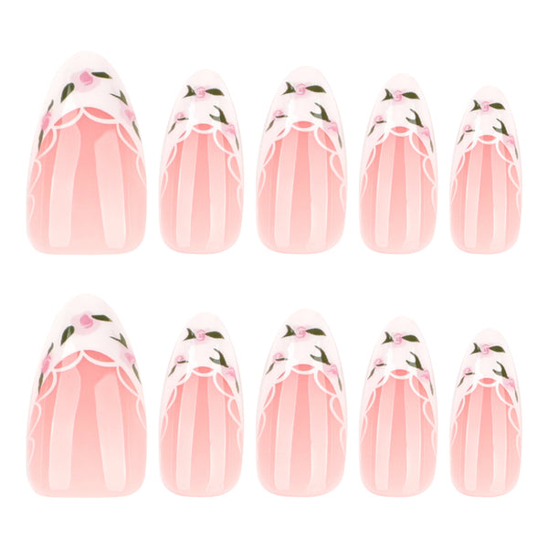 12 Sizes-24 Pcs Press On Nails JP3914