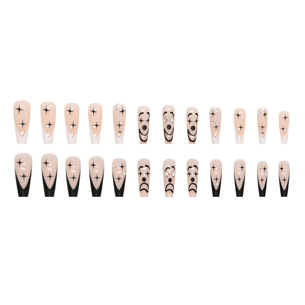 12 Sizes-24 Pcs Press On Nails Z592