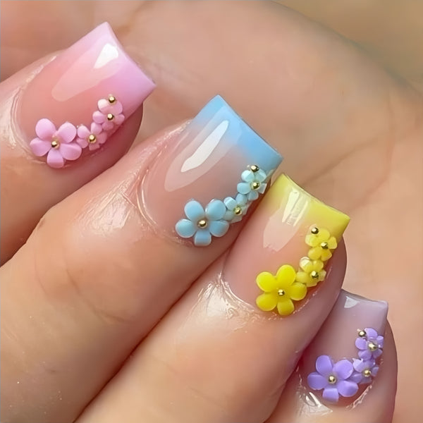 12 Sizes-24 Pcs Press On Nails Y1385