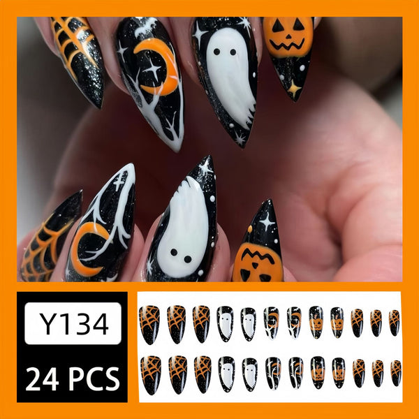 12 Sizes-24 Pcs Press On Nails Y134