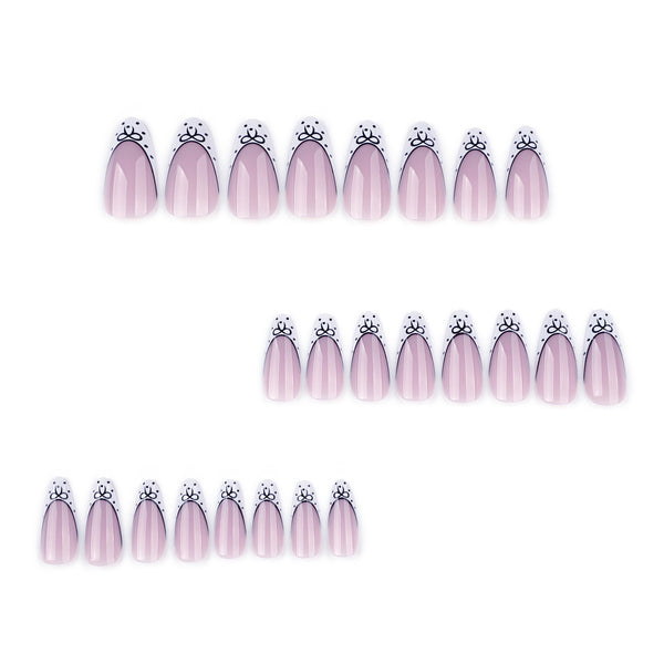 12 Sizes-24 Pcs Press On Nails JP3825