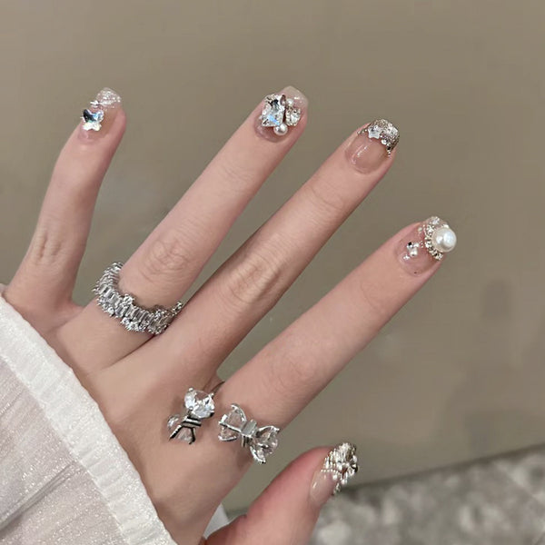 12 Sizes-24 Pcs Press On Nails GN024