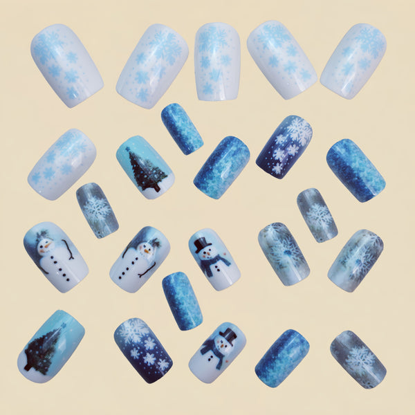 12 Sizes-24 Pcs Press On Nails Y1248