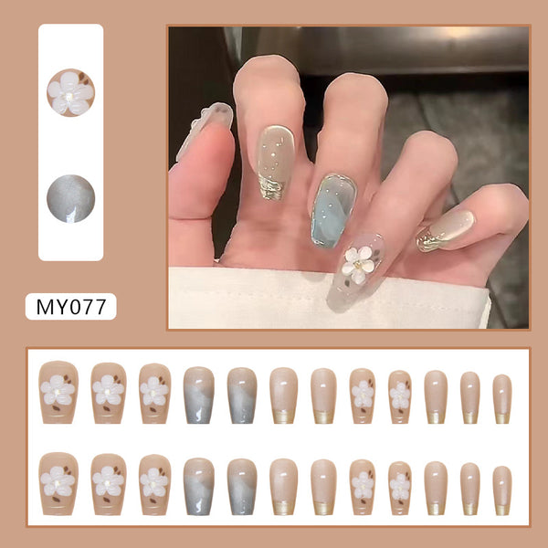 12 Sizes-24 Pcs Press On Nails MY077