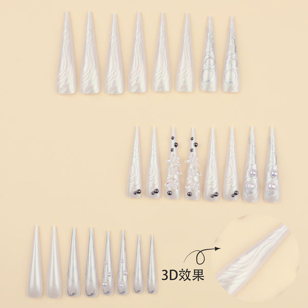 12 Sizes-24 Pcs Press On Nails JP3498